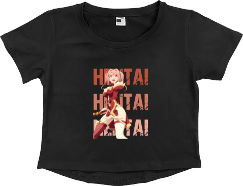 Women's Cropped Premium T-Shirt - Hentai 3 - Mfest