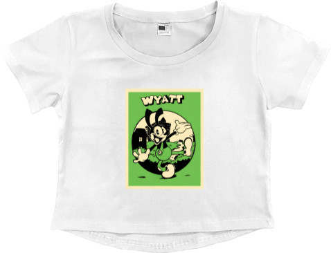 Women's Cropped Premium T-Shirt - Wyatt - Mfest