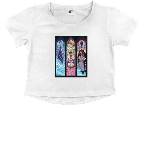 Kids' Premium Cropped T-Shirt - Blue Exorcist арт - Mfest