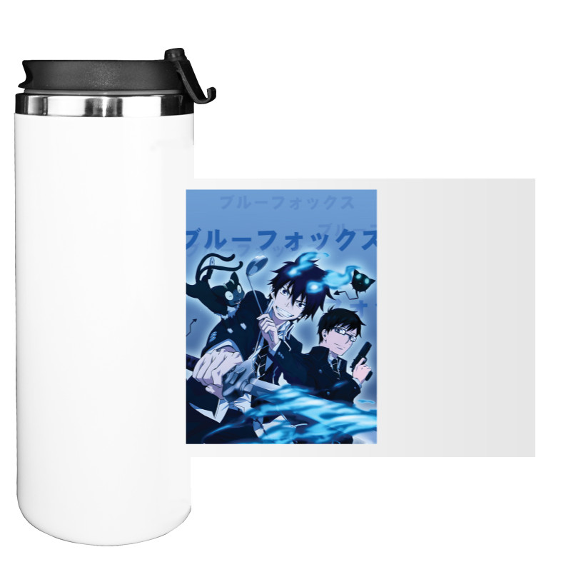 Water Bottle on Tumbler - Синій екзорцист - Mfest