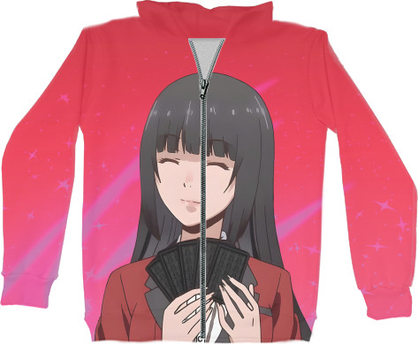 Unisex Zip-through Hoodie 3D - Yumeko Jabami - Mfest