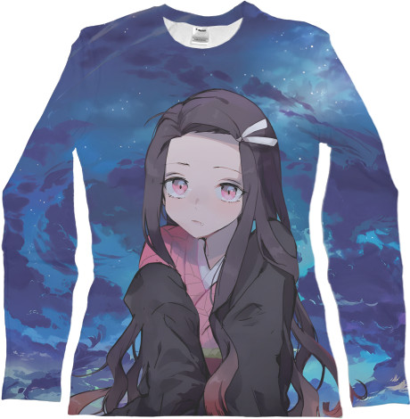 Women's Longsleeve Shirt 3D - Недзуко Камадо 2 - Mfest