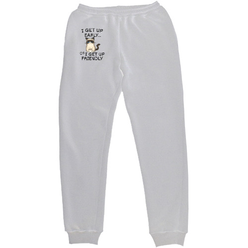 Men's Sweatpants - I get up early - Mfest