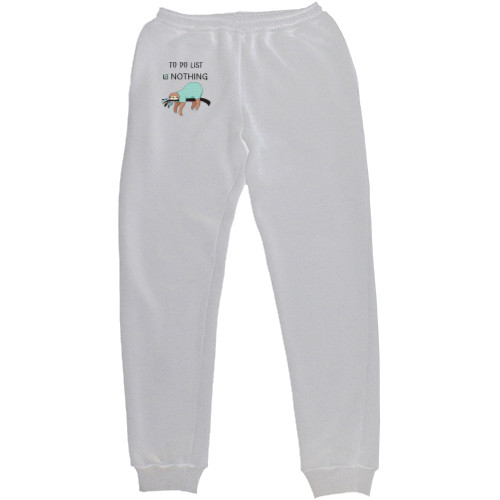 Прикольные картинки - Men's Sweatpants - To do list nothing - Mfest