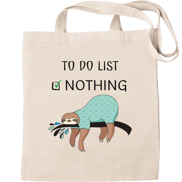 Прикольные картинки - Tote Bag - To do list nothing - Mfest