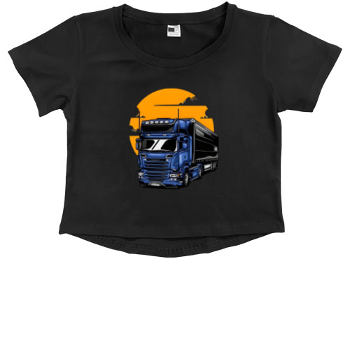 Kids' Premium Cropped T-Shirt - Далекобійник - Mfest