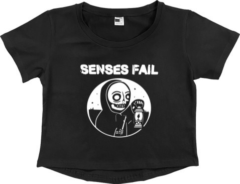 Women's Cropped Premium T-Shirt - Senses fail - Mfest