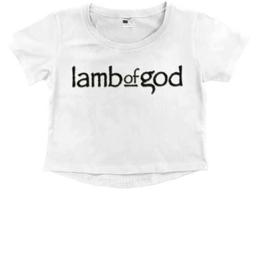 Kids' Premium Cropped T-Shirt - Lamb of God - Mfest