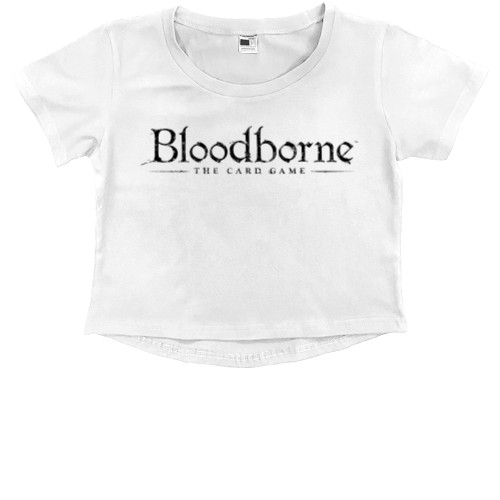 Kids' Premium Cropped T-Shirt - Bloodborne лого - Mfest