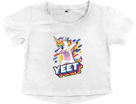 Women's Cropped Premium T-Shirt - Yeet - Mfest