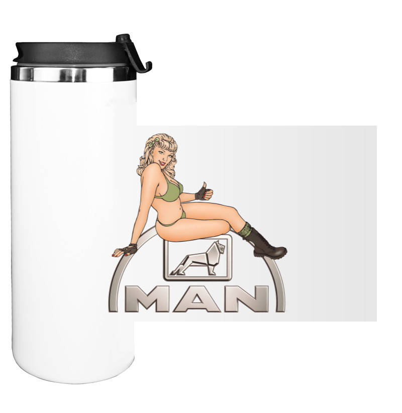 Water Bottle on Tumbler - MAN logo 2 - Mfest