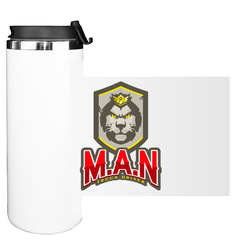 Water Bottle on Tumbler - MAN logo - Mfest