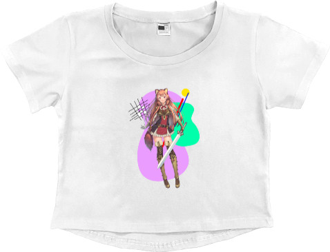 Women's Cropped Premium T-Shirt - Raphtalia Otaku 8 - Mfest