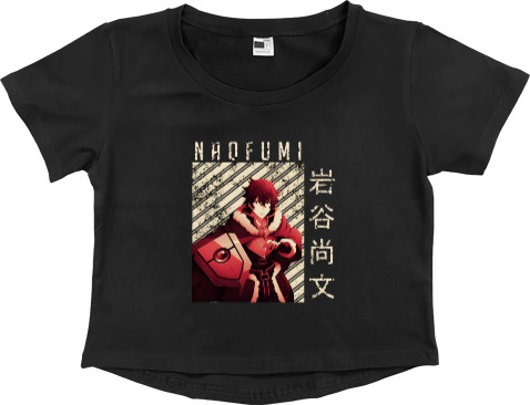 Women's Cropped Premium T-Shirt - Naofumi Iwatani 2 - Mfest