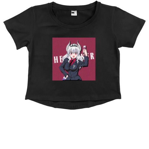 Kids' Premium Cropped T-Shirt - Helltaker 6 - Mfest