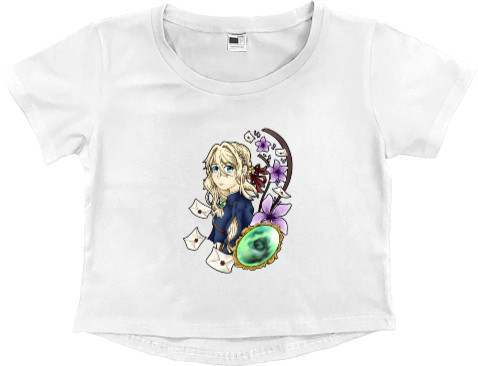 Women's Cropped Premium T-Shirt - Violet evergarden 14 - Mfest