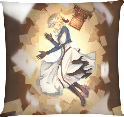 Square Throw Pillow - Violet evergarden 6 - Mfest