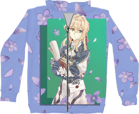 Kids' Zip-through Hoodie 3D - Violet evergarden 2 - Mfest