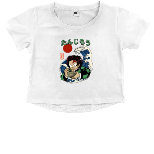 Kids' Premium Cropped T-Shirt - Tanjiro Kamado 3 - Mfest