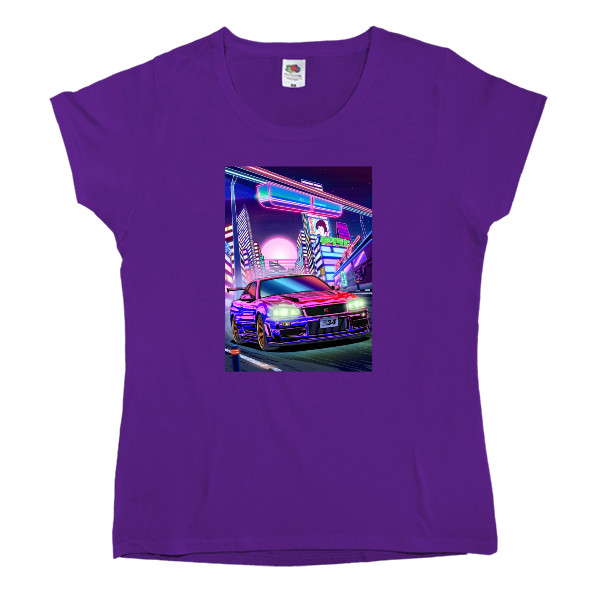 Women's T-shirt Fruit of the loom - Nissan Skyline R34 - Mfest