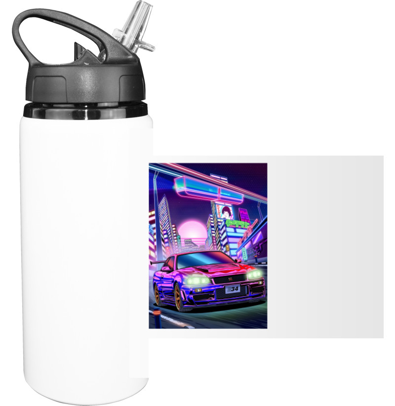 Sport Water Bottle - Nissan Skyline R34 - Mfest