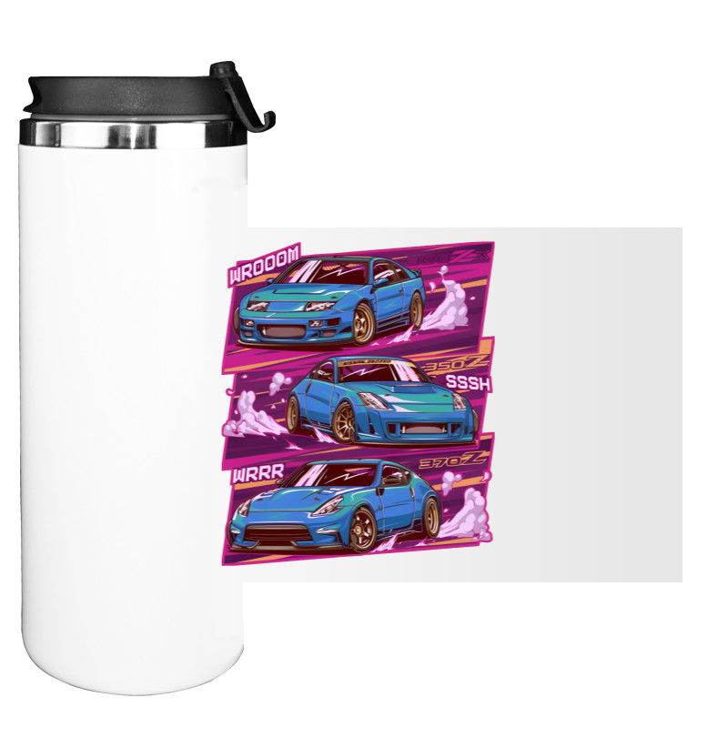 Water Bottle on Tumbler - Retro Nissan - Mfest