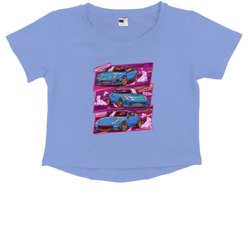 Kids' Premium Cropped T-Shirt - Retro Nissan - Mfest