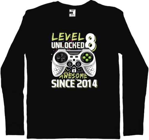 Kids' Longsleeve Shirt - Level  Unlocked Awesome Since - Mfest