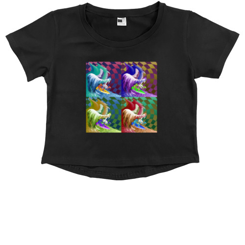 Kids' Premium Cropped T-Shirt - Congratulations mgmt - Mfest