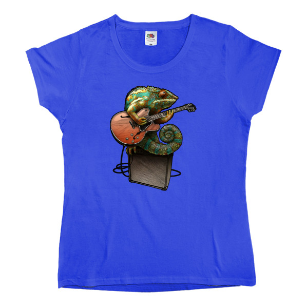 Women's T-shirt Fruit of the loom - Рок Хамелеон - Mfest