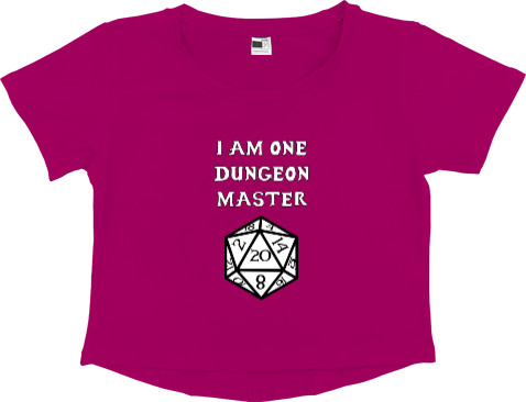 Women's Cropped Premium T-Shirt - I am one dungeon master - Mfest