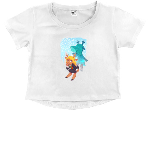 Kids' Premium Cropped T-Shirt - Deltarune Noelle Holiday - Mfest