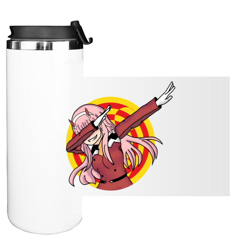 Water Bottle on Tumbler - Darling Zero Two Deb - Mfest