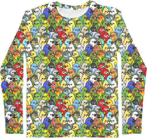 Men's Longsleeve Shirt 3D - Папуги 2 - Mfest