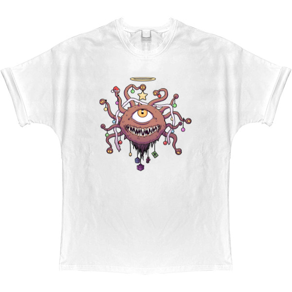 T-shirt Oversize - DnD Beholder Christmas Tree - Mfest