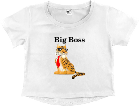 Women's Cropped Premium T-Shirt - Big boss - Mfest