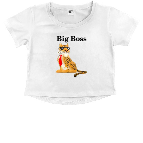 Kids' Premium Cropped T-Shirt - Big boss - Mfest