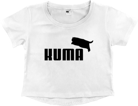 Women's Cropped Premium T-Shirt - Kuma - Mfest