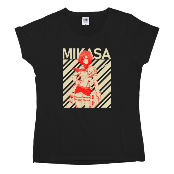 Women's T-shirt Fruit of the loom - Микаса Акерман - Mfest