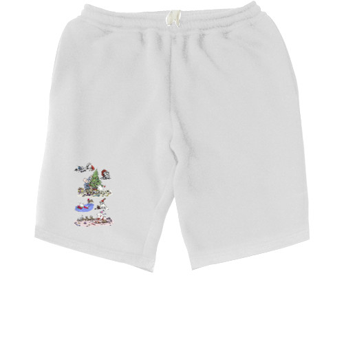 Men's Shorts - Кот Саймон Новый год - Mfest