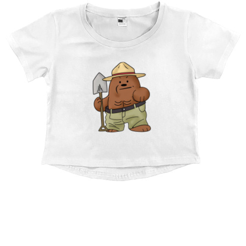 Kids' Premium Cropped T-Shirt - Мишка - Mfest