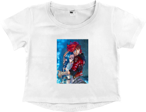 Women's Cropped Premium T-Shirt - Jinx & VI - Mfest