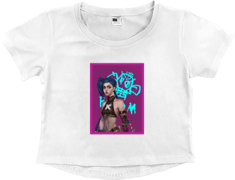 Women's Cropped Premium T-Shirt - Jinx 4 - Mfest