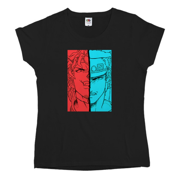 Women's T-shirt Fruit of the loom - Дио и Джотаро - Mfest