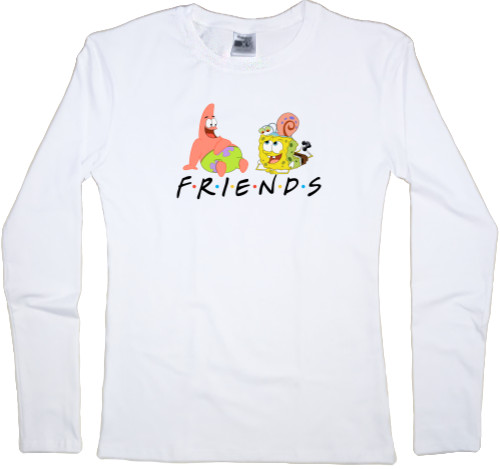 Women's Longsleeve Shirt - Губка боб friends - Mfest