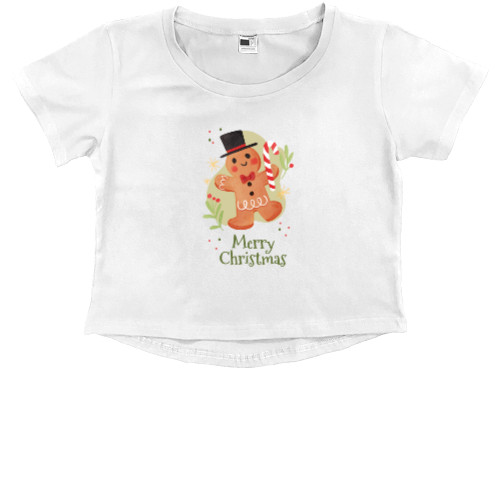 Kids' Premium Cropped T-Shirt - Пряник - Mfest