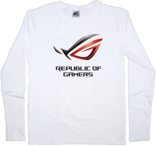 Men's Longsleeve Shirt - Логотип  Republic of Gamers - Mfest