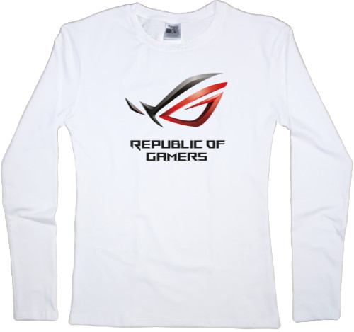 Women's Longsleeve Shirt - Логотип  Republic of Gamers - Mfest