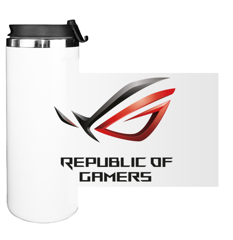 Water Bottle on Tumbler - Логотип  Republic of Gamers - Mfest