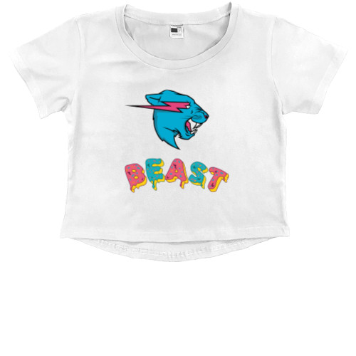 Kids' Premium Cropped T-Shirt - MrBeast - Mfest